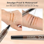 Waterproof Microblading Eyebrow Pencil with a Micro Fork Tip Applicator Pack of 2