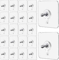 Wall Mount Screw Hooks for Kitchen Bathroom Bedroom Living Room 20 Pcs