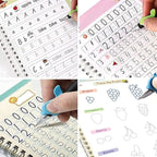 New Auto Erase Magic Copy Books for Kids – Reusable Handwriting Practice Set with Magic Pen & Refills