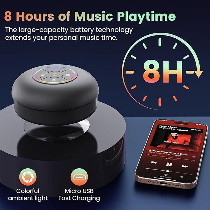 Large Suction Cup Waterproof Bluetooth Speaker - UNOFLASH