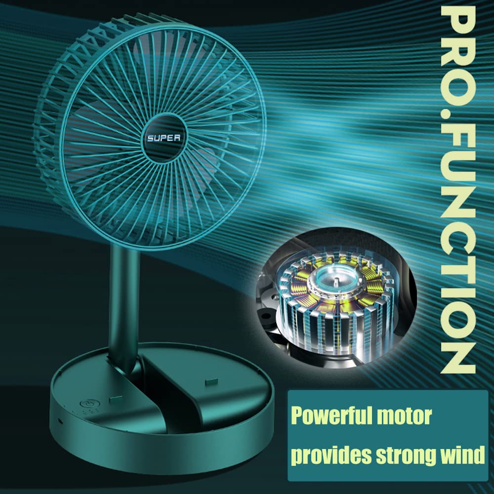 Powerful Rechargeable High-Speed Table Desk Fan - UNOFLASH