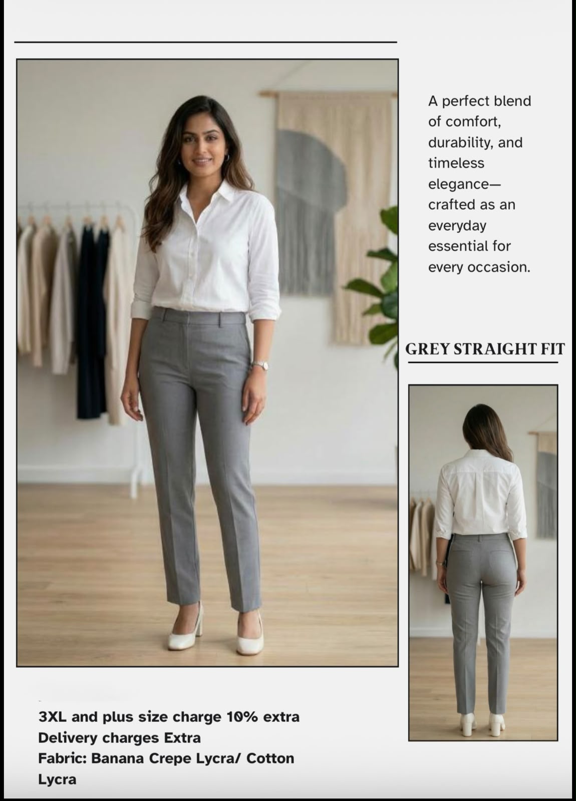 Grey Straight FIT