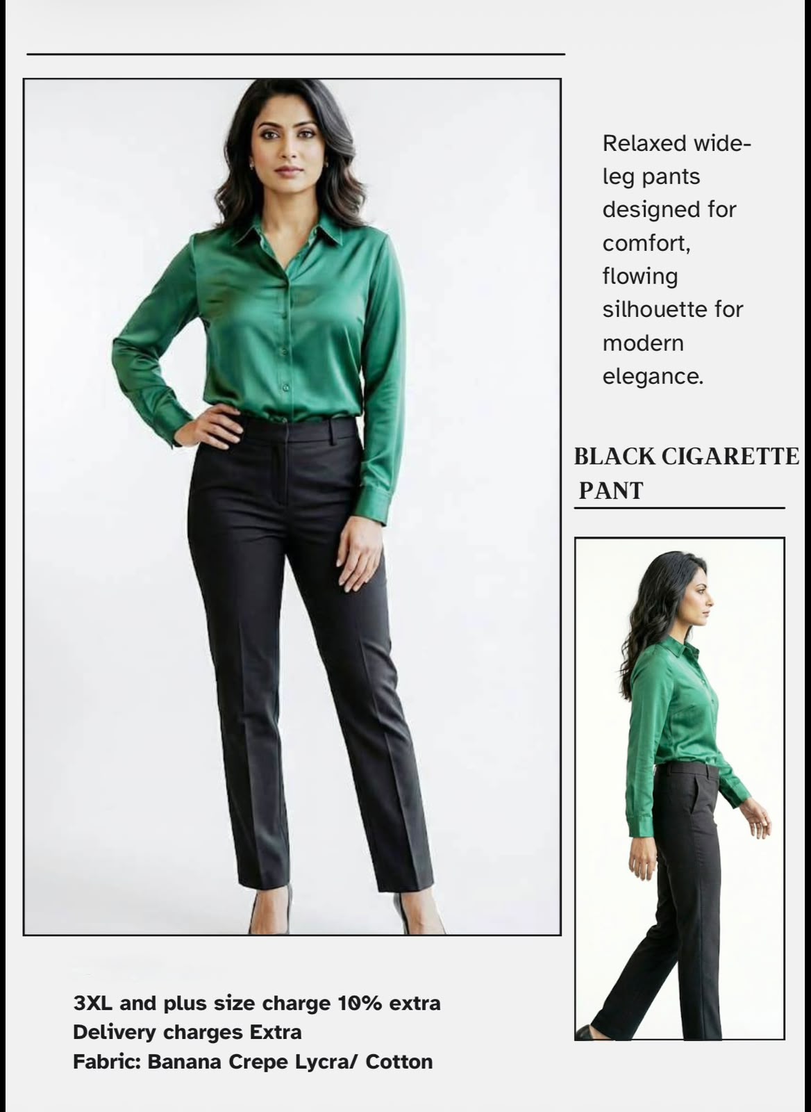 Black cigarette pant