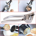 Stainless Steel Heavy Duty Home Kitchen Garlic Press Crusher Squeezer Presser Masher Mincer Hand Tool - UNOFLASH