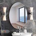 Unbreakable Plastic Sheet New Oval Shape Wall Sticker Mirror for Bathroom - UNOFLASH